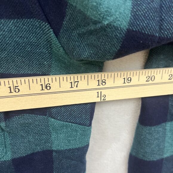 Untuckit Flannel Shirt Women’s 4 S Blue & Green Plaid Top Button Up Cotton New - Picture 4 of 5